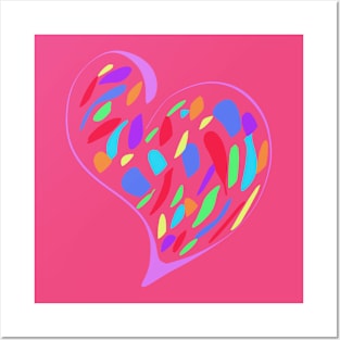 Heart camoflauge Posters and Art